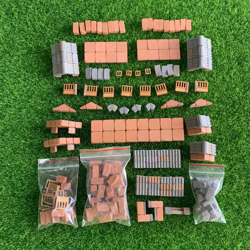 【DIY材料組合包】小三合院/小磚塊模型/迷你紅磚/台灣傳統築
