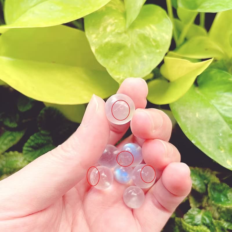 藍暈月光石 大燈泡項鍊水晶