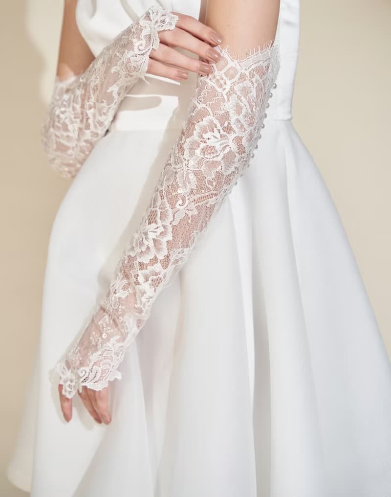 【New】Tiffany 詩意蕾絲長手套(配件)