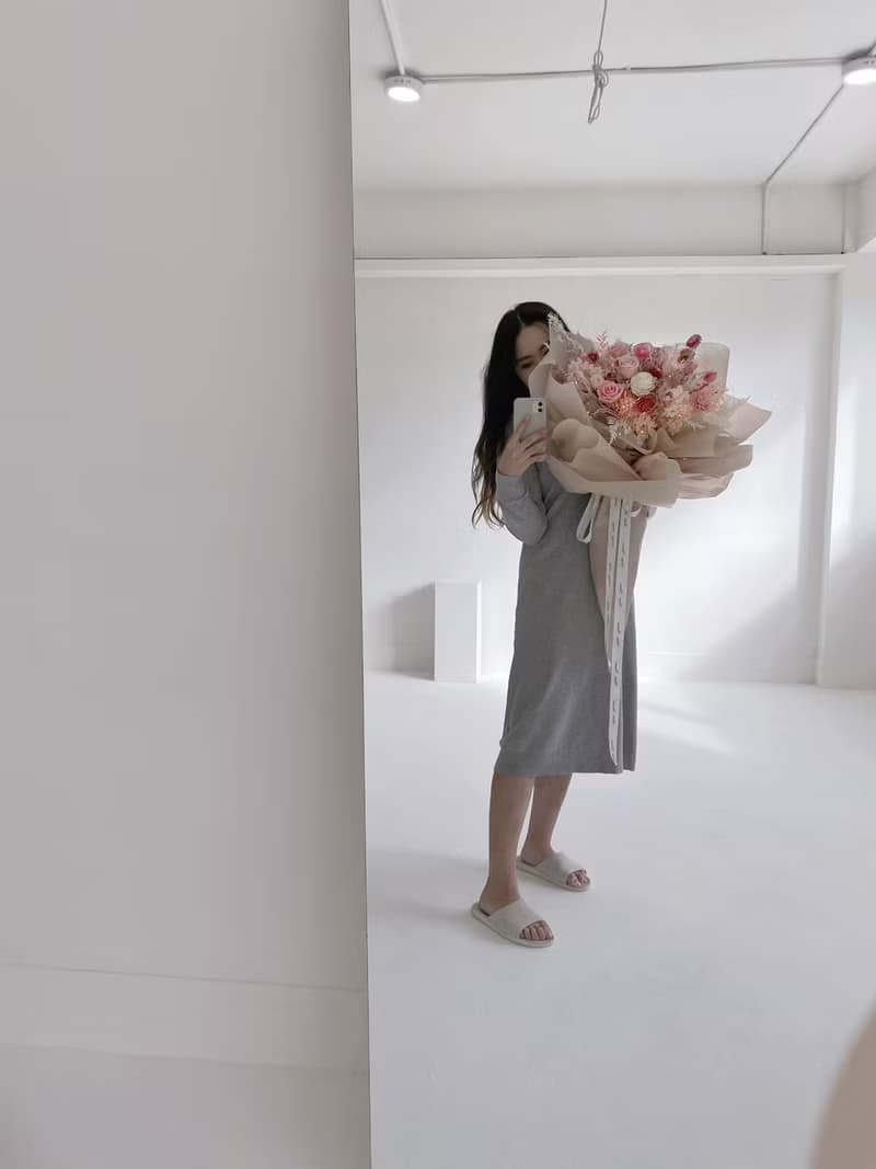 Flora Flower永生玫瑰巨大花束-奶粉色系