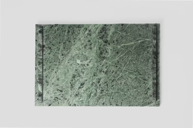 大理石 自然面把手 香氛托盤/浴室托盤/餐盤  (台灣蛇紋石)