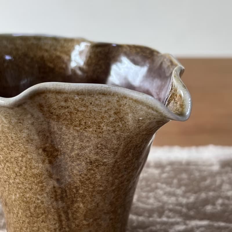 古畫 柴燒陶手捏茶海 小
