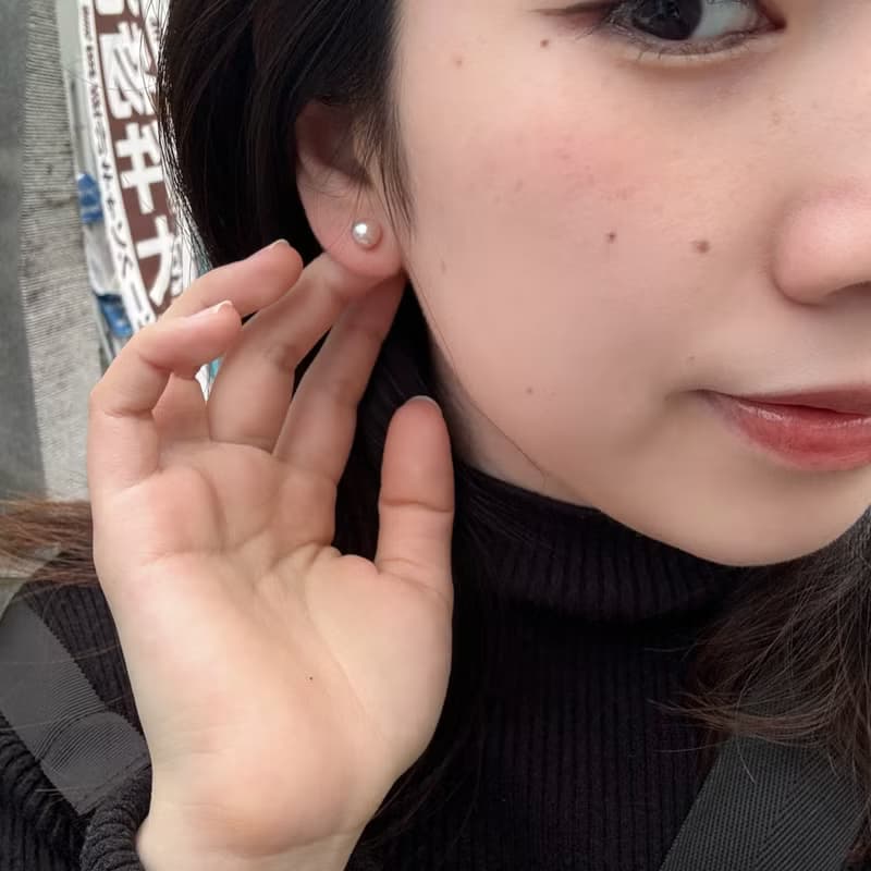 天然粉色 圓形淡水珍珠 14KGF包金 珍珠耳環