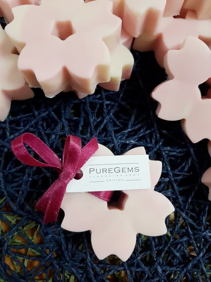 PUREGEMS。盛開 粉櫻 婚禮小物 非皂基 低溫冷製 手工皂