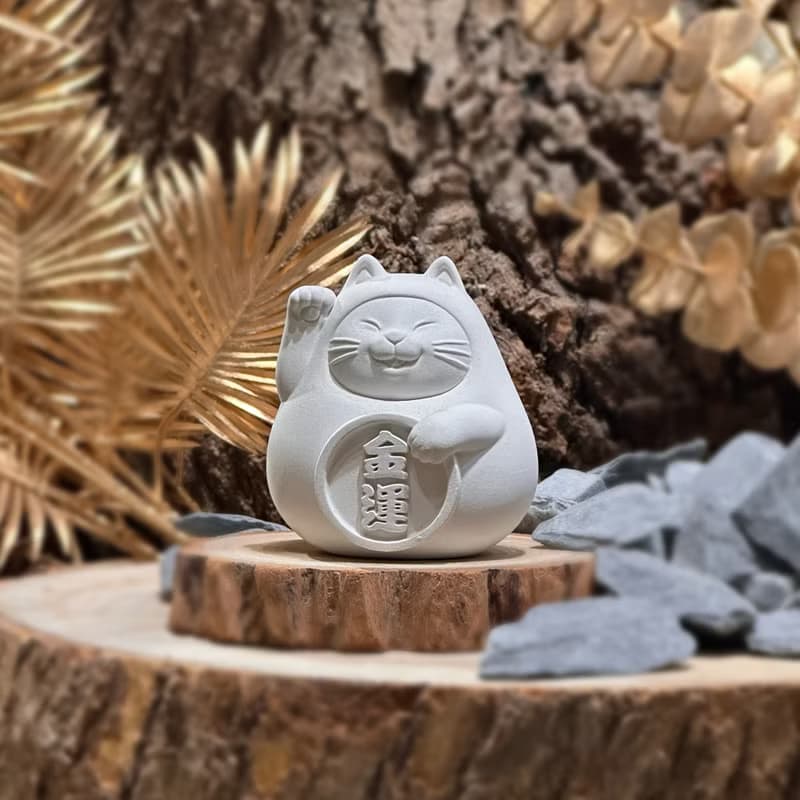胖胖招財貓(大)  純淨白