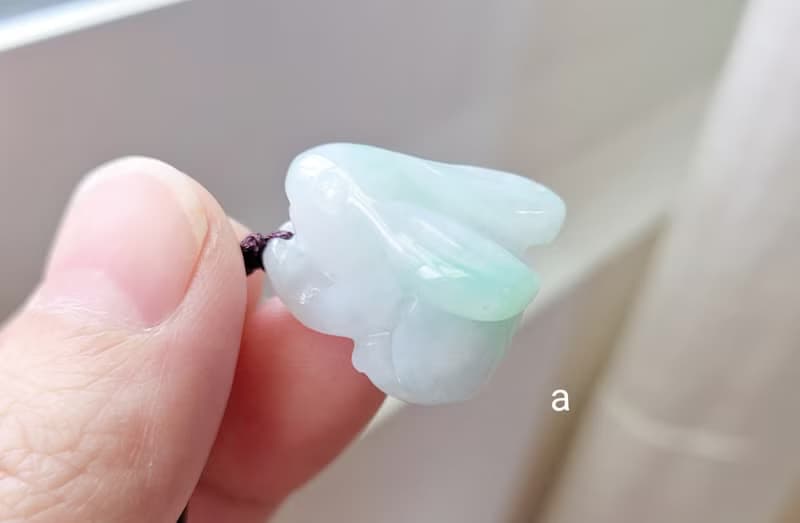 【親翠】天然翡翠 冰果綠胖臀兔兔項鍊 生肖 兔