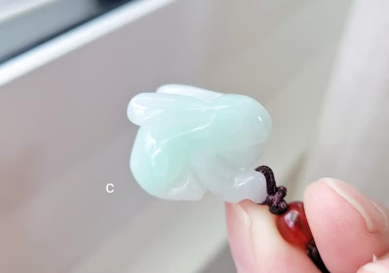 【親翠】天然翡翠 冰果綠胖臀兔兔項鍊 生肖 兔