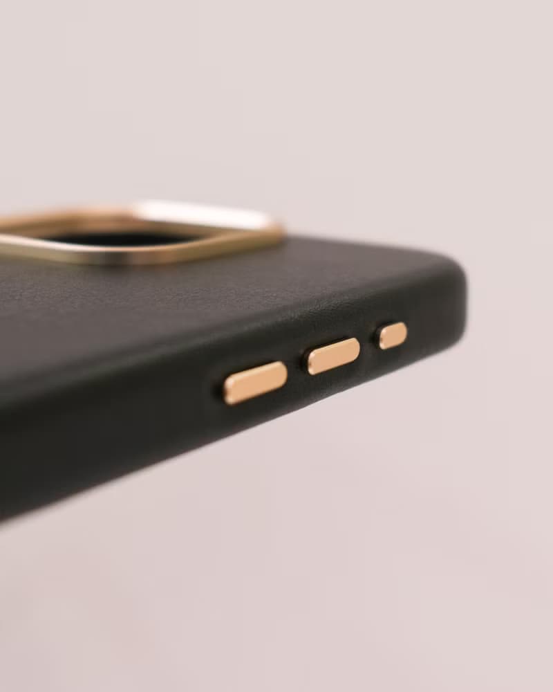 iPhone 純素皮革手機殼 黑色