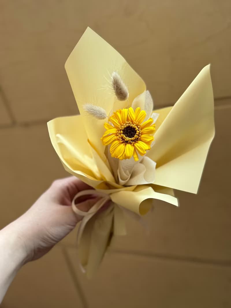 永生太陽花 單支花束 畢業花束 小花束 永生花 乾燥花