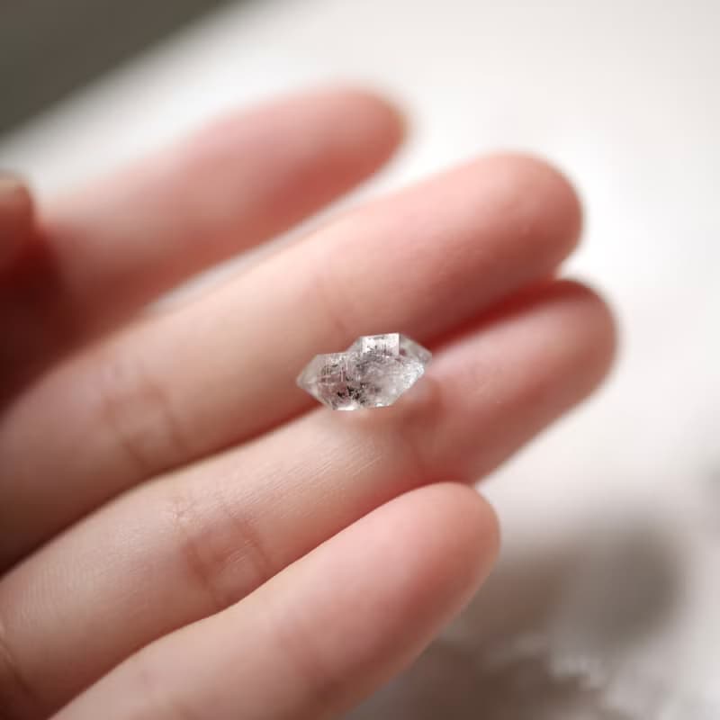 閃靈水晶純銀耳環　可改耳夾