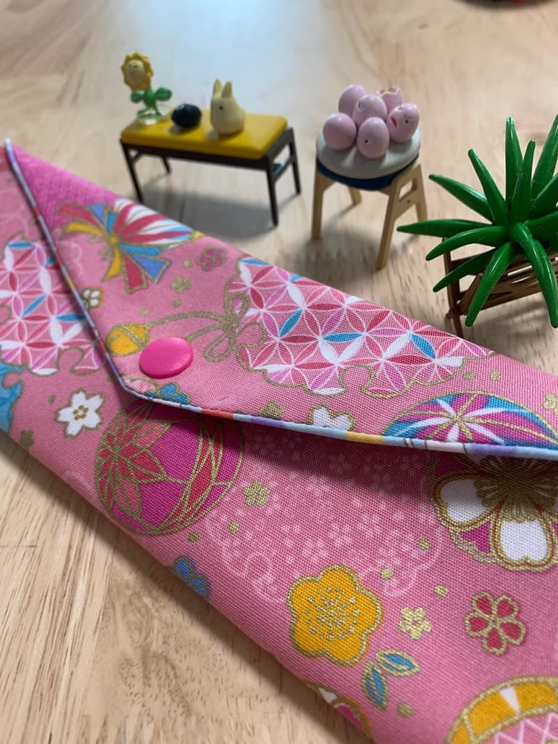 文青風環保純棉筷袋 浪漫金球 柔情粉 完美生活  日本 潮物 收納