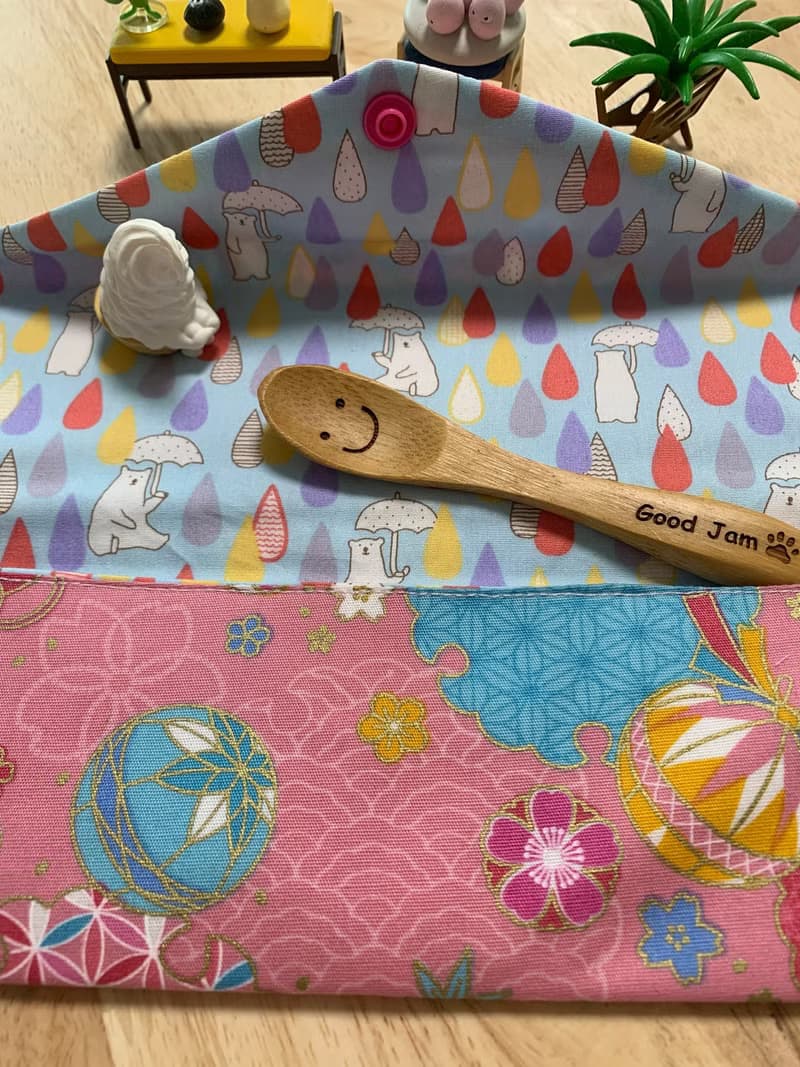 文青風環保純棉筷袋 浪漫金球 柔情粉 完美生活  日本 潮物 收納