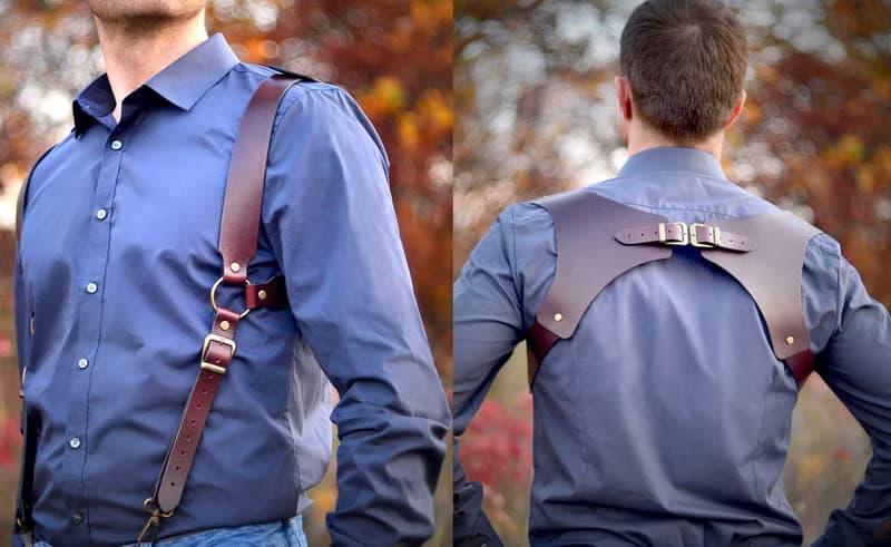 Leather handmade suspenders for mens. Handmade Suspenders. Braces. Wedding Groom