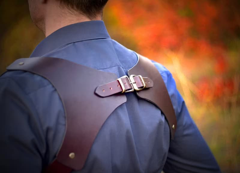 Leather handmade suspenders for mens. Handmade Suspenders. Braces. Wedding Groom