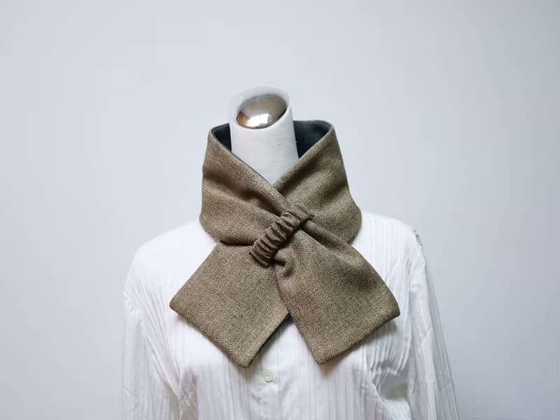 可調式短圍巾.scarf 保暖圍脖 雙面雙色 大人.小孩均適用