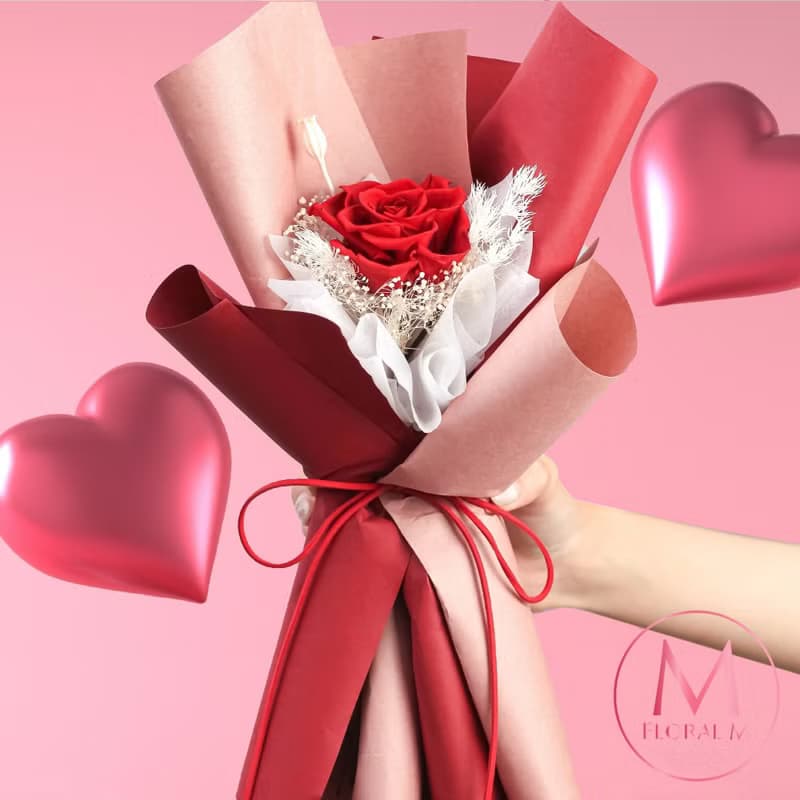 真愛每一天永生玫瑰花束