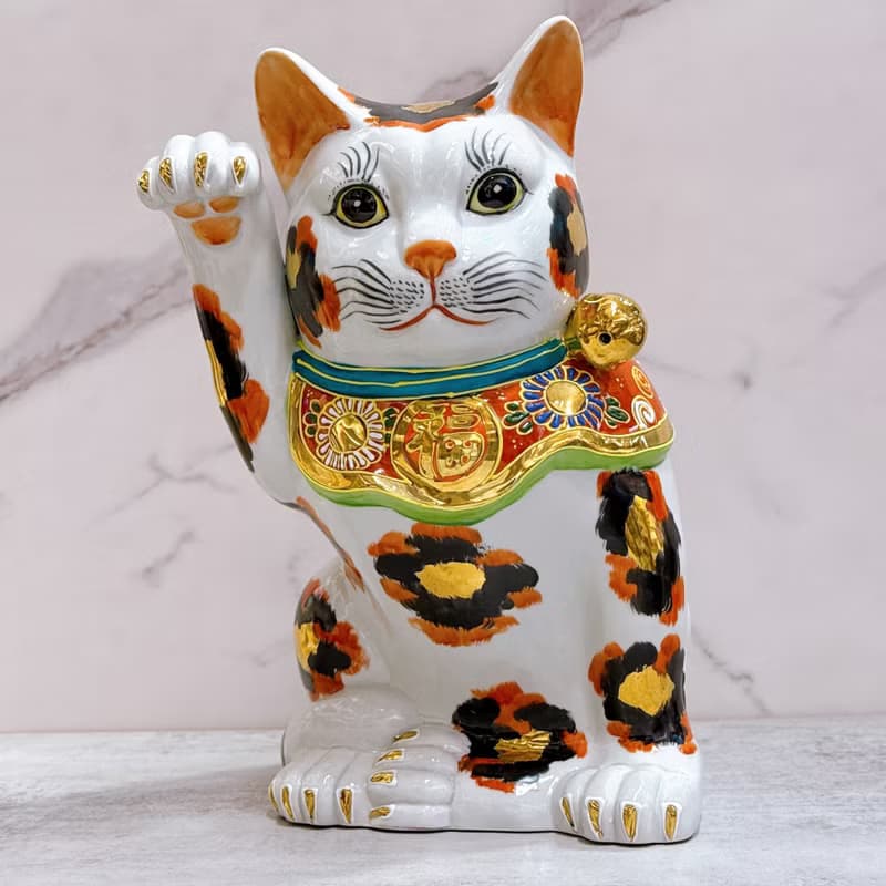 【金華三福】日本九谷燒招財貓 | 10號 - 金三毛