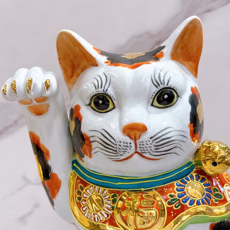 【金華三福】日本九谷燒招財貓 | 10號 - 金三毛