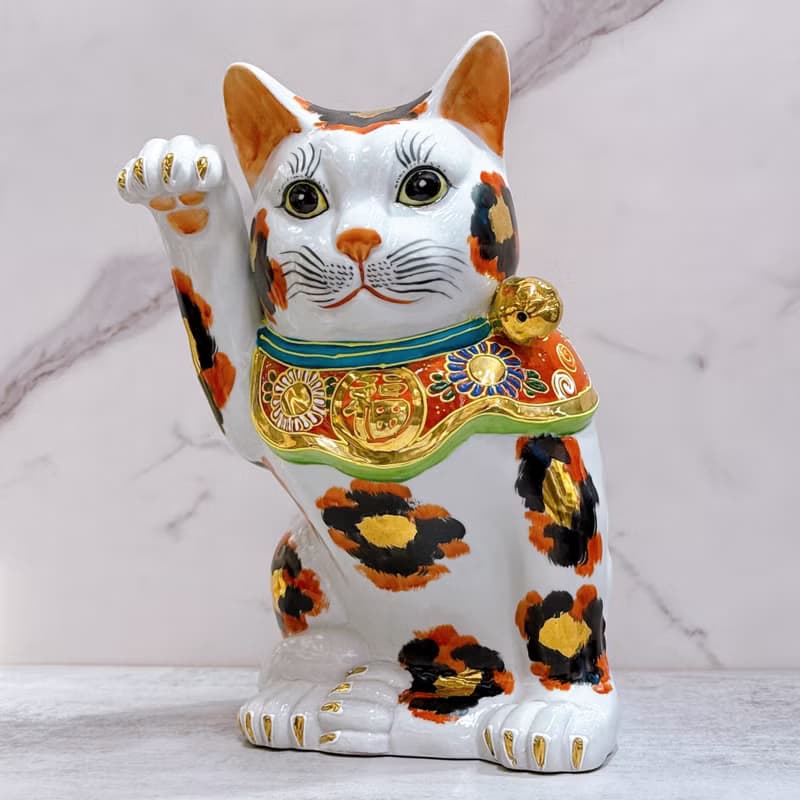 【金華三福】日本九谷燒招財貓 | 10號 - 金三毛