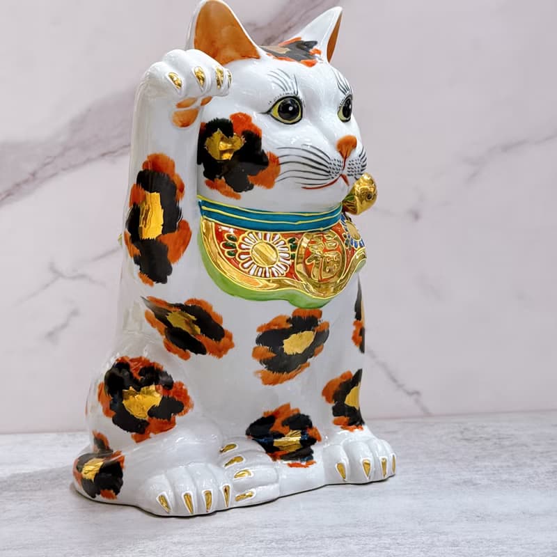 【金華三福】日本九谷燒招財貓 | 10號 - 金三毛