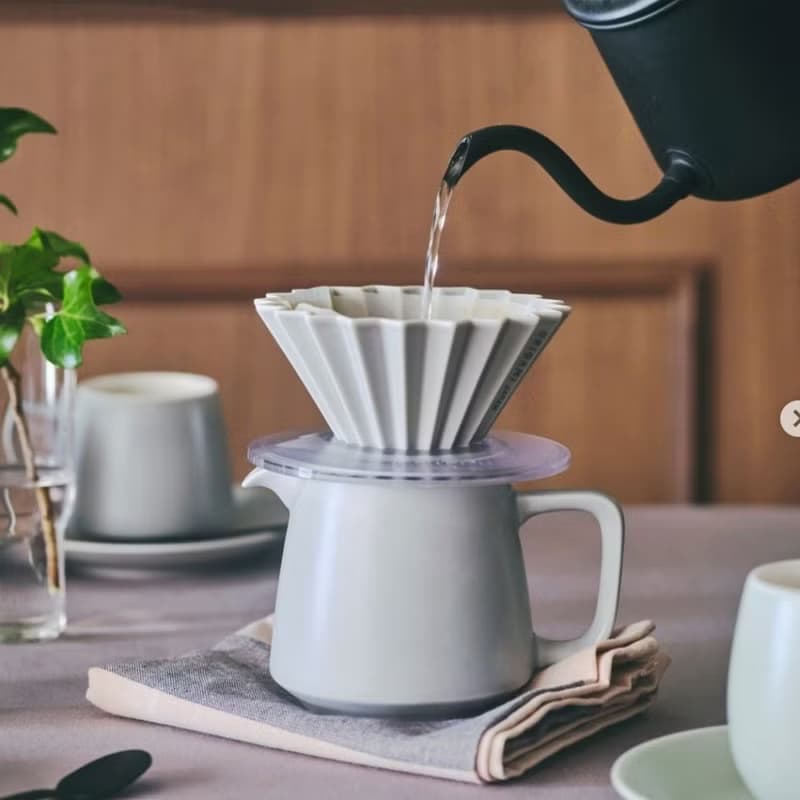 Aroma 陶瓷咖啡下壺 400mL/霧色/愛樂壓適用/日本陶瓷/茶壺