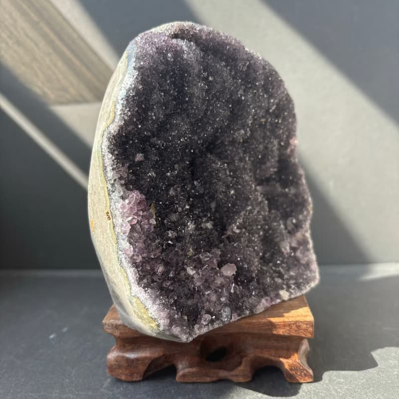 *深紫閃爍* 天然烏拉圭紫水晶擺件 Natural Amethyst
