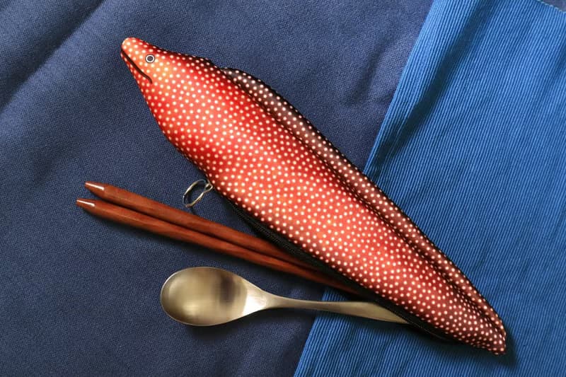 豆腐鯊點點 spot whale shark 海鰻收納包-紅色款 (餐具袋/筆袋)