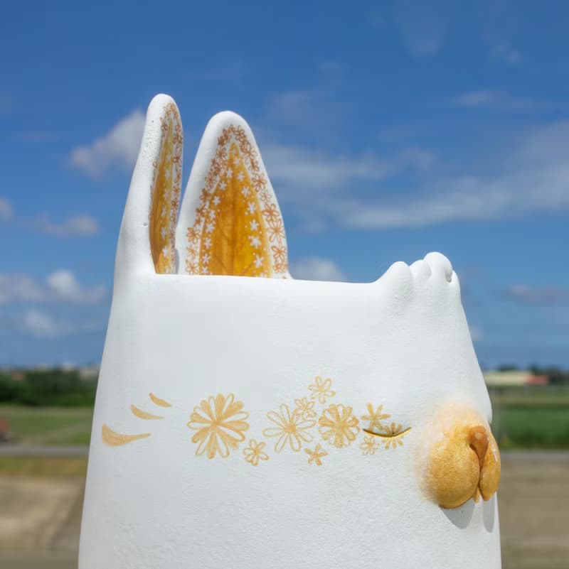 金花兔盆器 植栽盆 植物盆 禮物 禮品 中秋