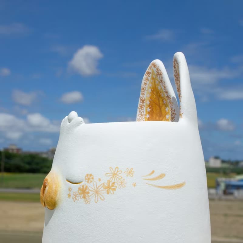 金花兔盆器 植栽盆 植物盆 禮物 禮品 中秋