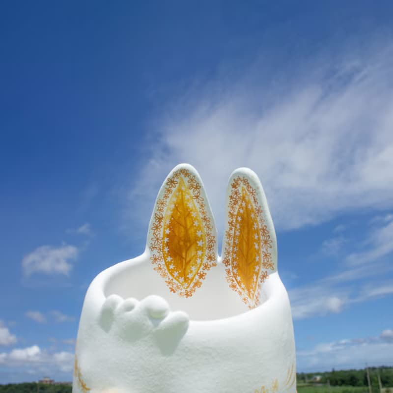 金花兔盆器 植栽盆 植物盆 禮物 禮品 中秋