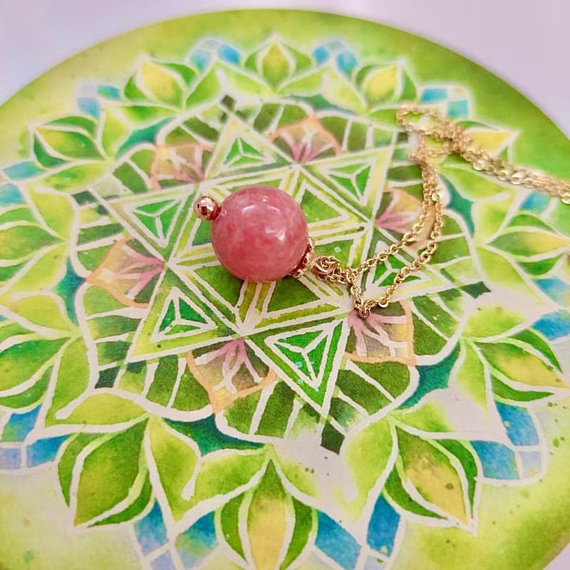 天然紅紋石項鍊