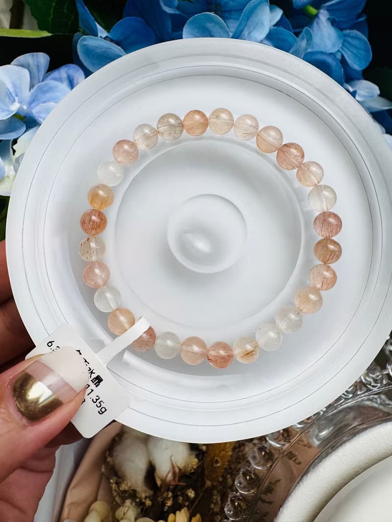 小精品拉絲氣質彩兔毛水晶6.3-6.6mm11.35g細絲星閃氣質首選