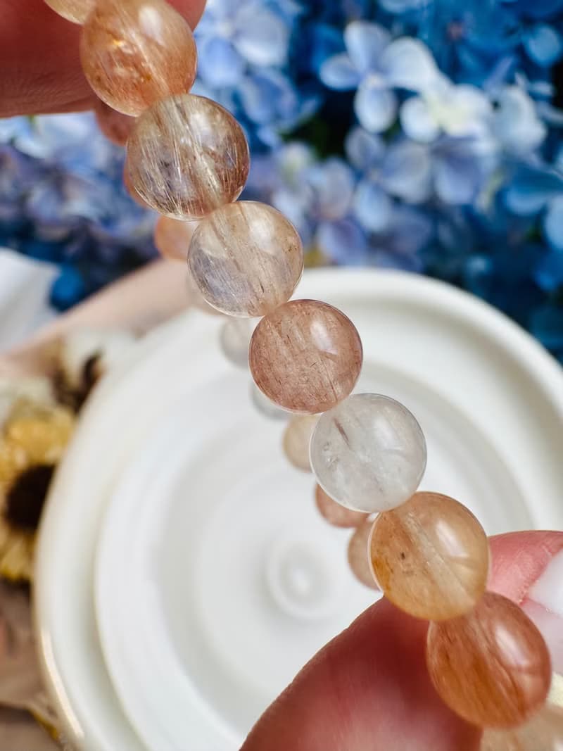 小精品拉絲氣質彩兔毛水晶6.3-6.6mm11.35g細絲星閃氣質首選