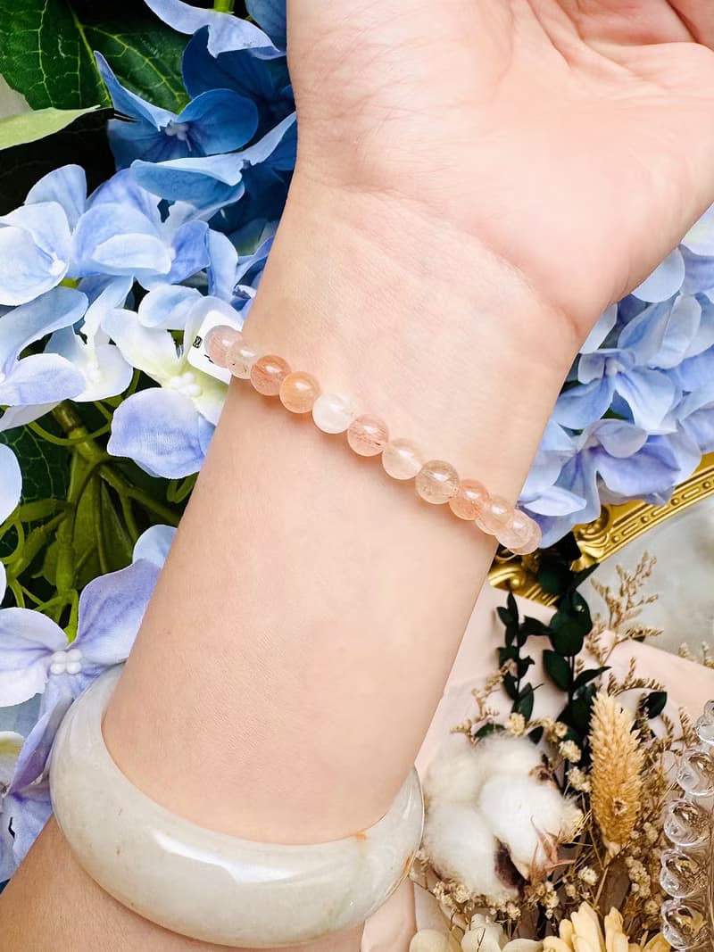 小精品拉絲氣質彩兔毛水晶6.3-6.6mm11.35g細絲星閃氣質首選