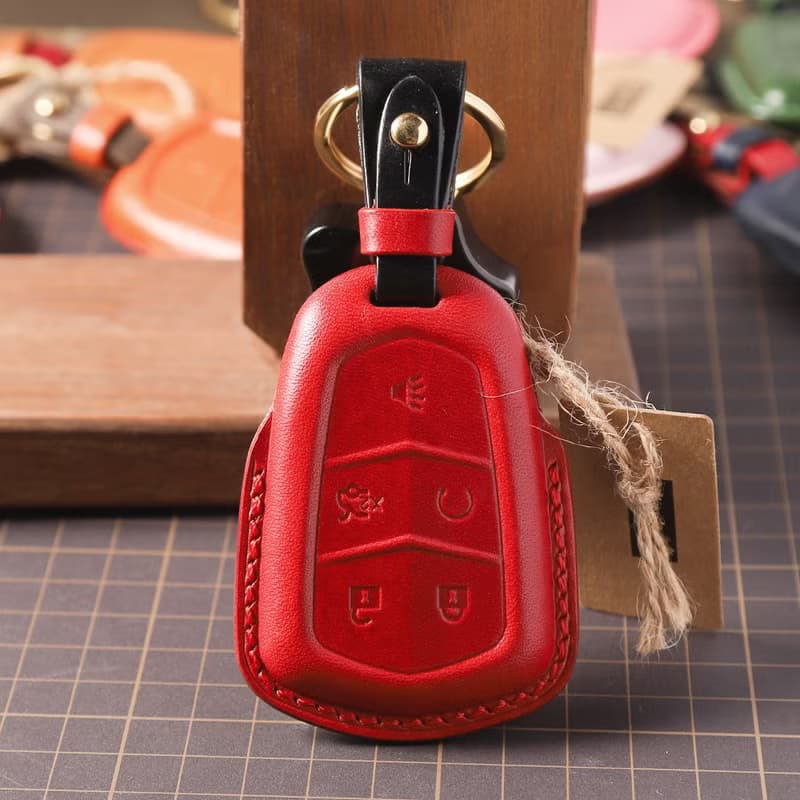 【瘋匠】For Cadillac凱迪拉克 純手工牛皮車鑰匙套 質感創意禮品