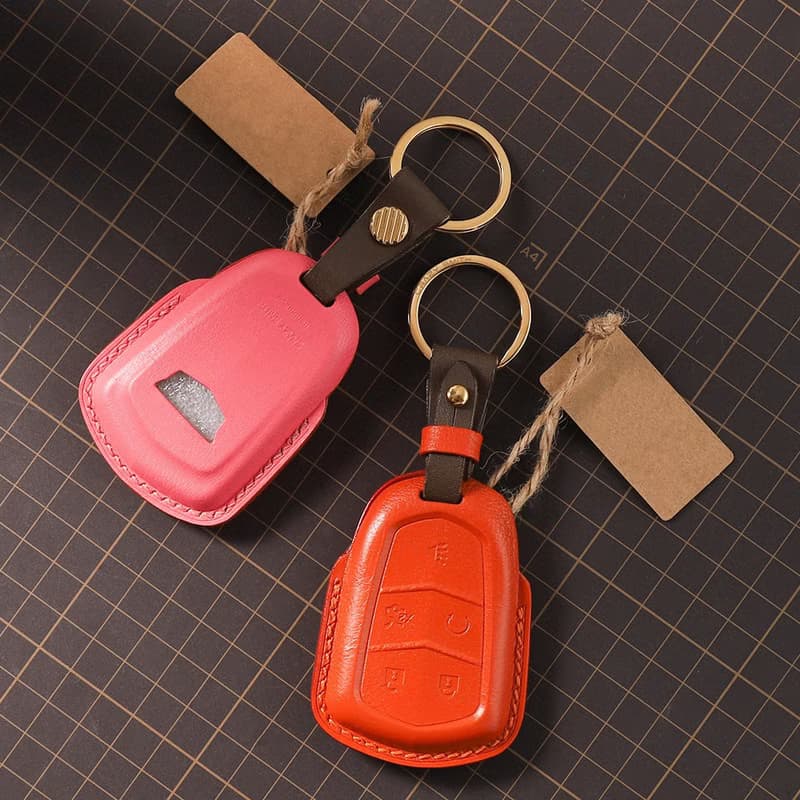 【瘋匠】For Cadillac凱迪拉克 純手工牛皮車鑰匙套 質感創意禮品