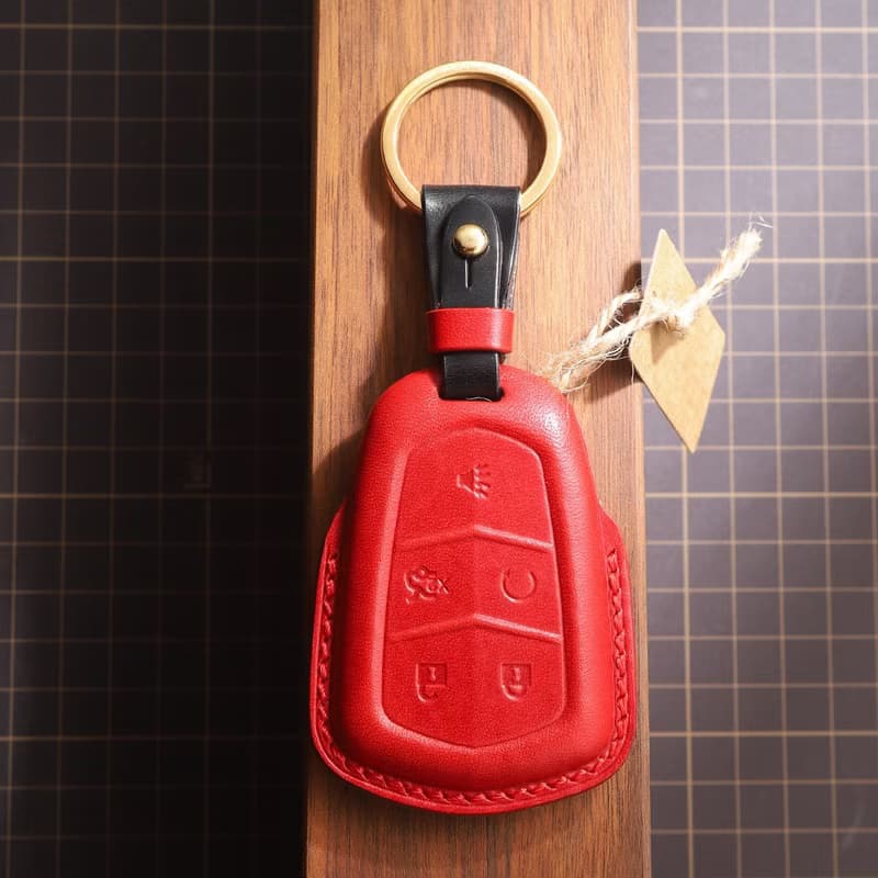 【瘋匠】For Cadillac凱迪拉克 純手工牛皮車鑰匙套 質感創意禮品