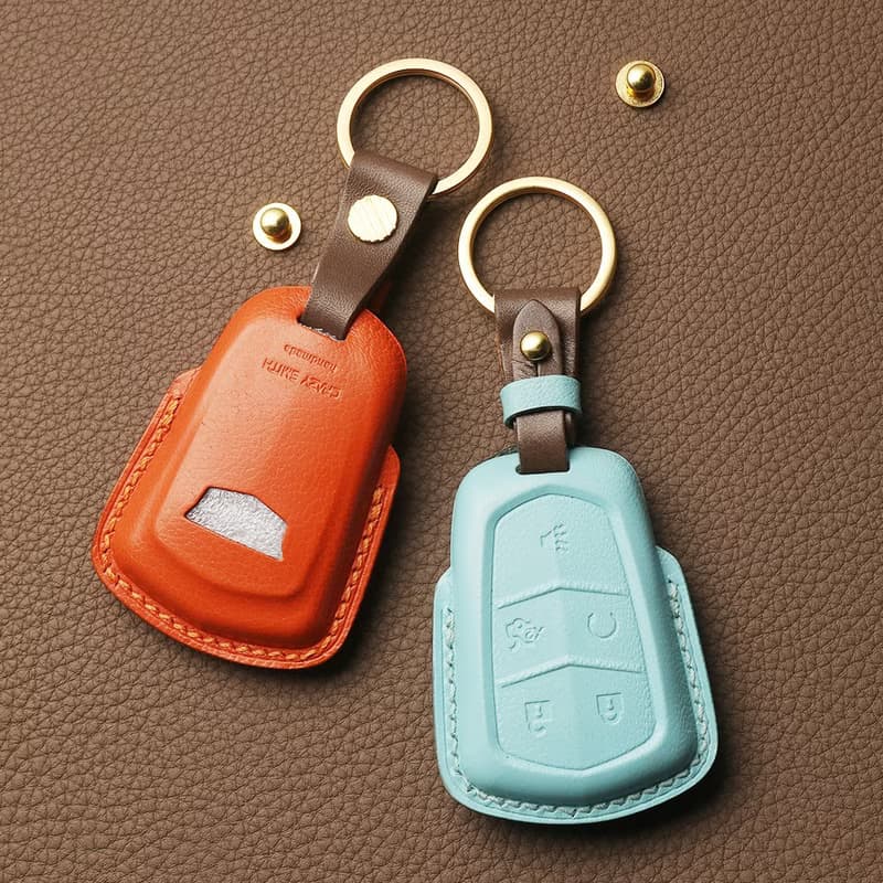 【瘋匠】For Cadillac凱迪拉克 純手工牛皮車鑰匙套 質感創意禮品
