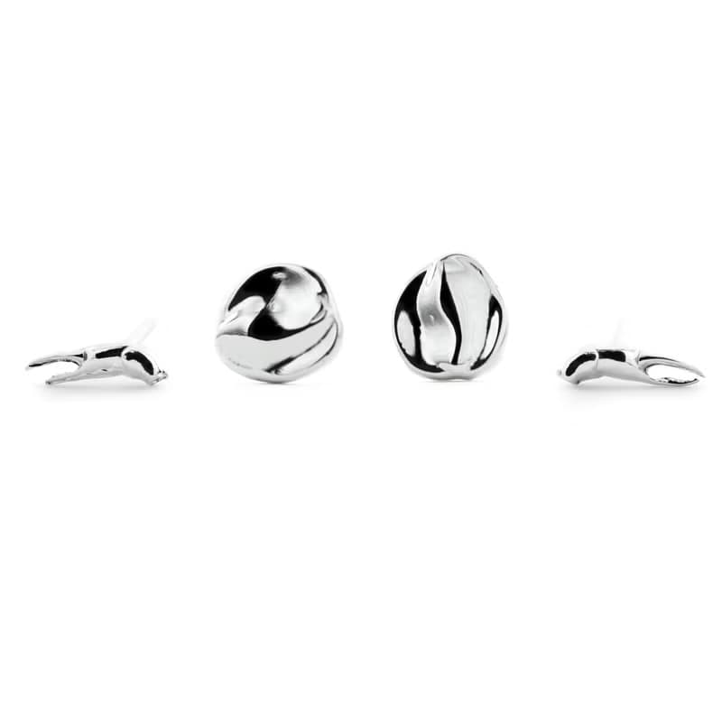【換季特賣】Dual set: a pair of mini jingle shell and a pair of crab claw earrings