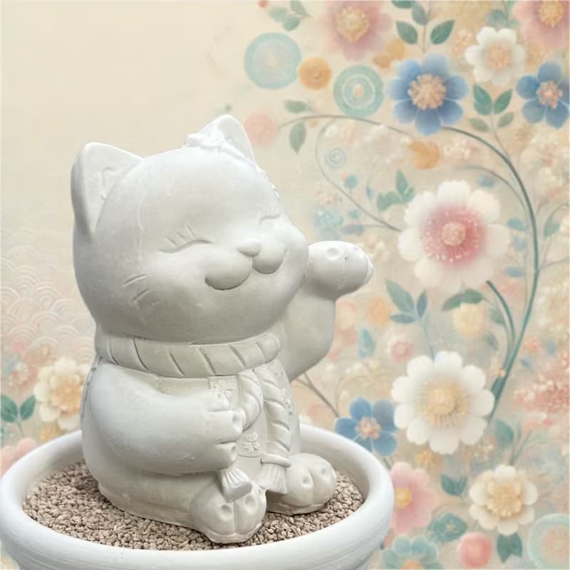 開運招財 花耳招財貓小盤組 搭配精油香氛實用美觀 開店禮首選