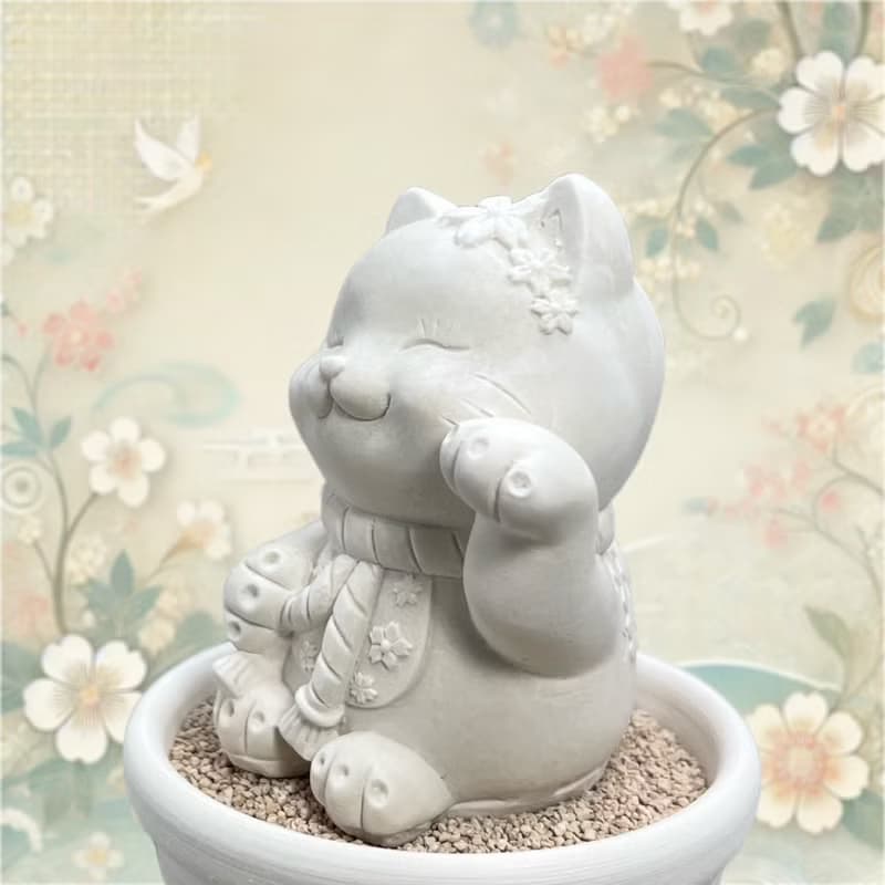 開運招財 花耳招財貓小盤組 搭配精油香氛實用美觀 開店禮首選