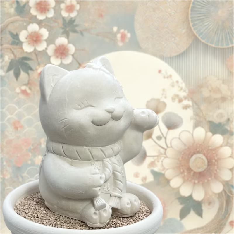 開運招財 花耳招財貓小盤組 搭配精油香氛實用美觀 開店禮首選