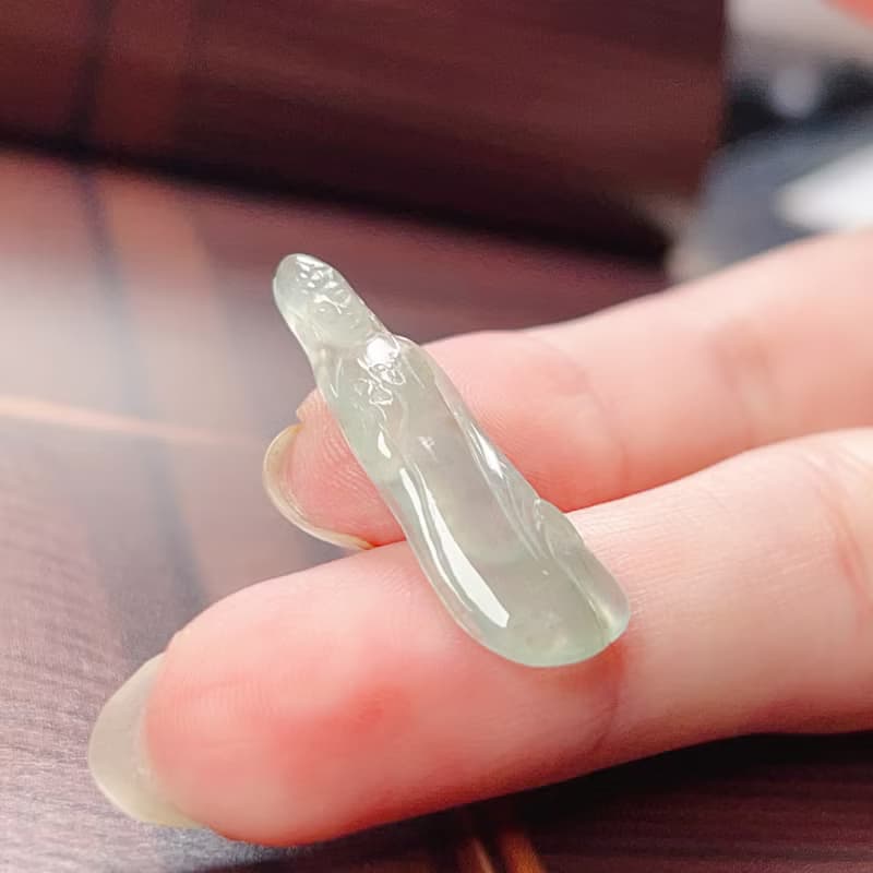 冰種翡翠觀音菩薩 | 天然緬甸玉翡翠A貨 | 送禮