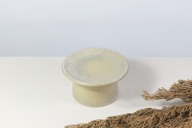 蜜黃渲墨葡灰小矮盤