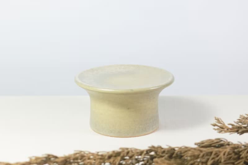 蜜黃渲墨葡灰小矮盤