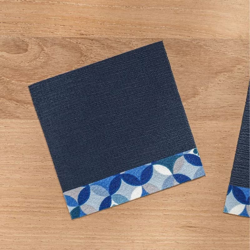 防水布質杯墊 藍/黃 | 5入組 |