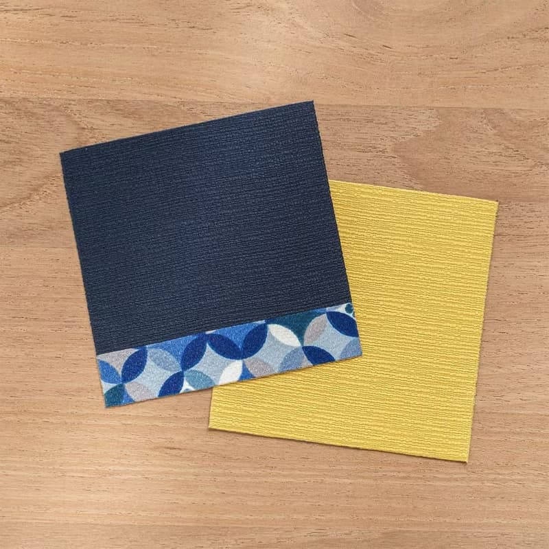 防水布質杯墊 藍/黃 | 5入組 |