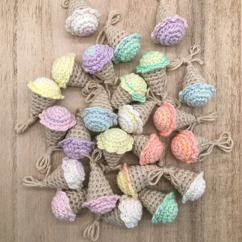 Ice Cream Cone Earrings - Amigurumi Ice Cream Cone Earrings Accessories