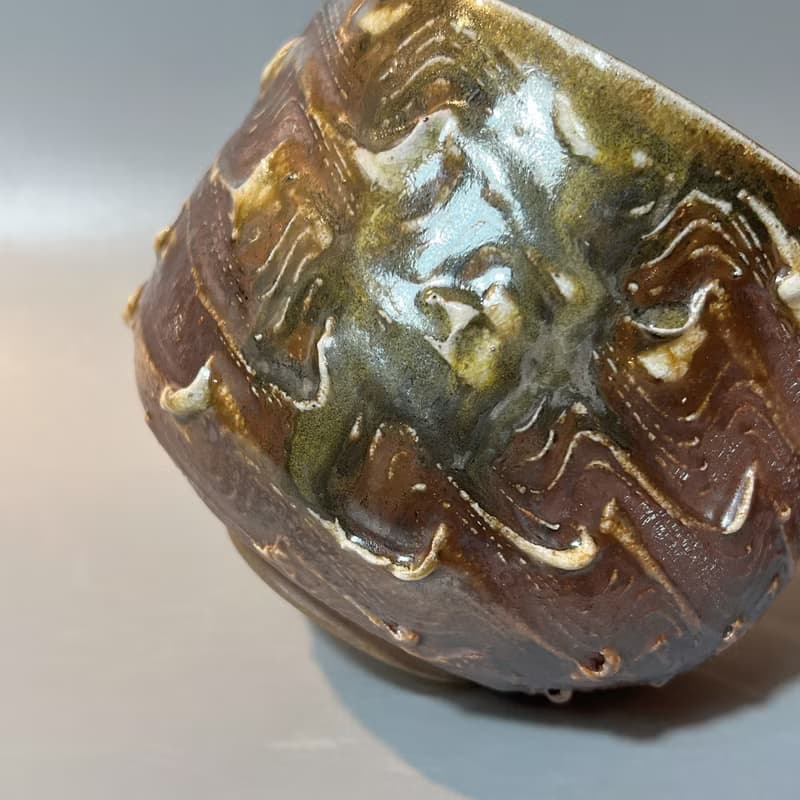 柴燒重落灰水波紋大茶碗 / 水方 / 小平凡手作