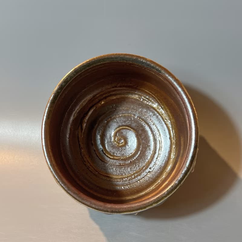 柴燒重落灰水波紋大茶碗 / 水方 / 小平凡手作